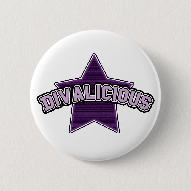 Divalicious 6 Cm Round Badge (Front)