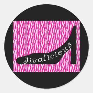 divalicious classic round sticker