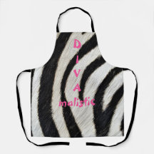 DIVAmalistic Zebra Print Apron
