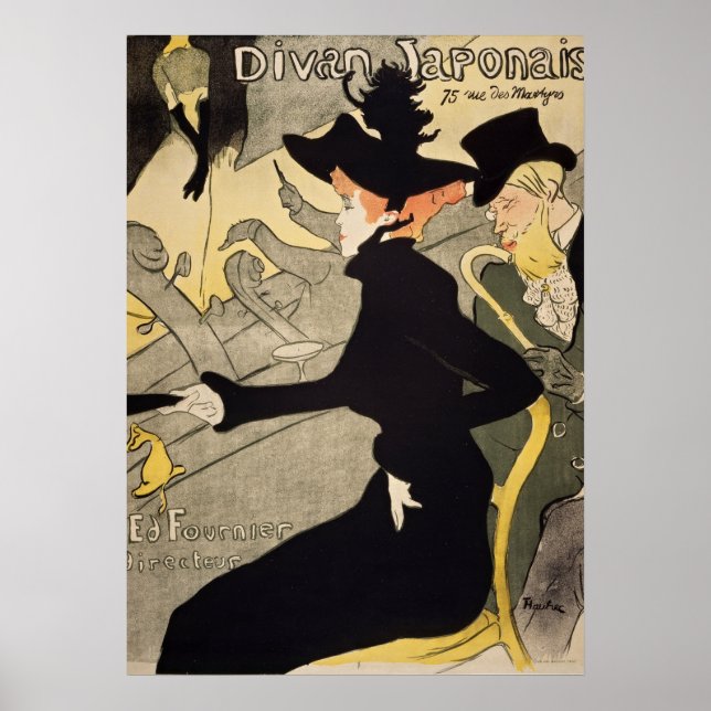 Divan Japonais Toulouse-Lautrec Vintage Art Poster (Front)