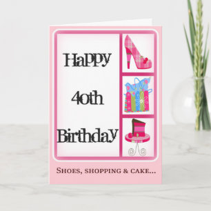 Diva's 40th Birthday Card for Women