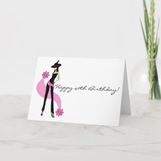 Diva's 40th Birthday Card for Women