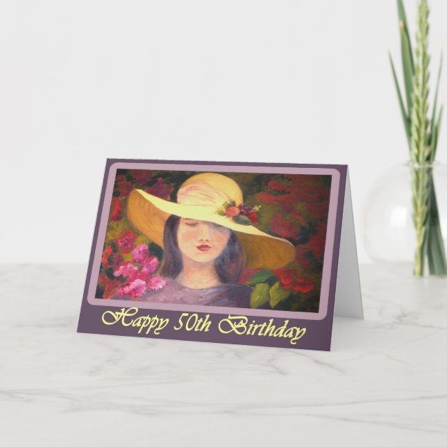 Diva's 50th Birthday Card for Women (Front)