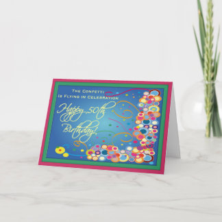 Diva's 50th Birthday Confetti Card