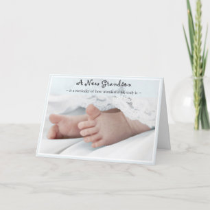 Diva's Congratulations-New Grandson Greeting Card