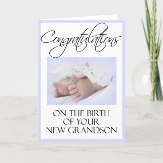 Diva's Congratulations-New Grandson Greeting Card