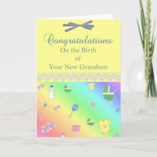 Diva's Congratulations-New Grandson Greeting Card