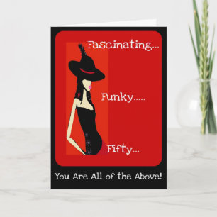 Diva's Fascinating and Funky 50th Birthday Card