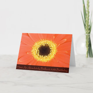 Diva's Floral 40th Birthday Card for Women