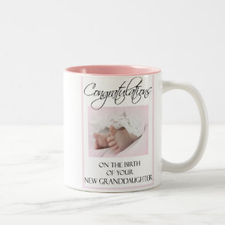 Diva's Gift for New Grandparents-It's a Girl! Two-Tone Coffee Mug