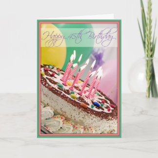 Diva's Happy 45th Birthday Card-Eat Cake! Card