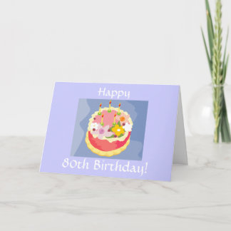 Diva's Happy 80th Birthday Card