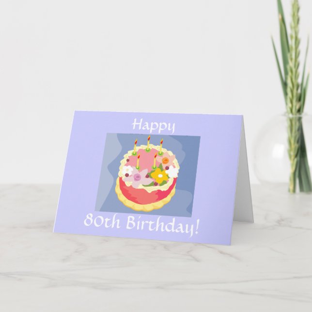 Diva's Happy 80th Birthday Card (Front)