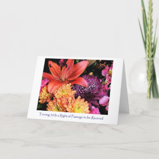 Diva's Humourous 50th Birthday Card for Women