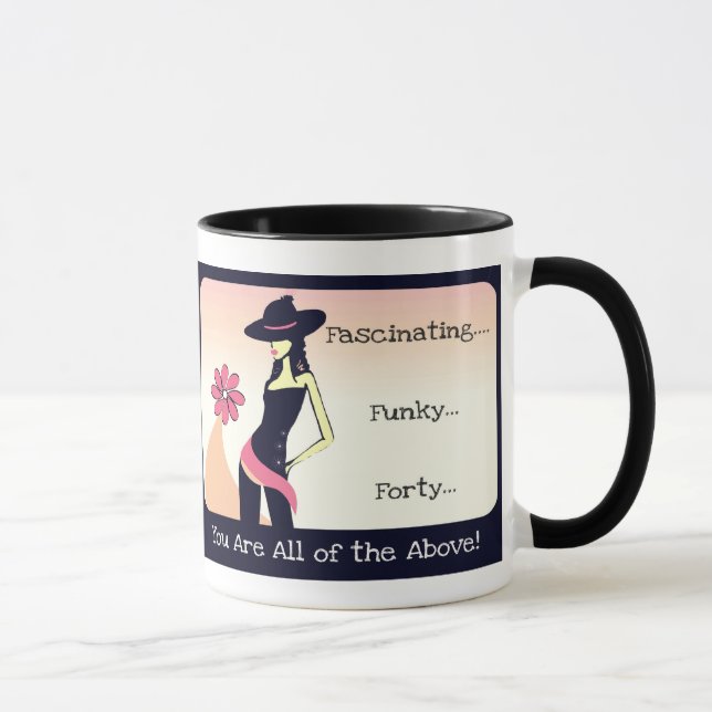 Diva's Inexpensive Funky 40th Birthday Gift - Mug (Right)