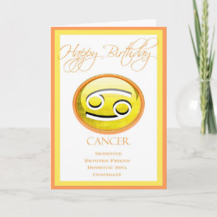 Diva's Zodiac Birthday Card for Cancer