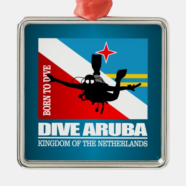 Dive Aruba DF2 Metal Tree Decoration (Front)
