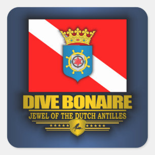 Dive Bonaire 2 Square Sticker