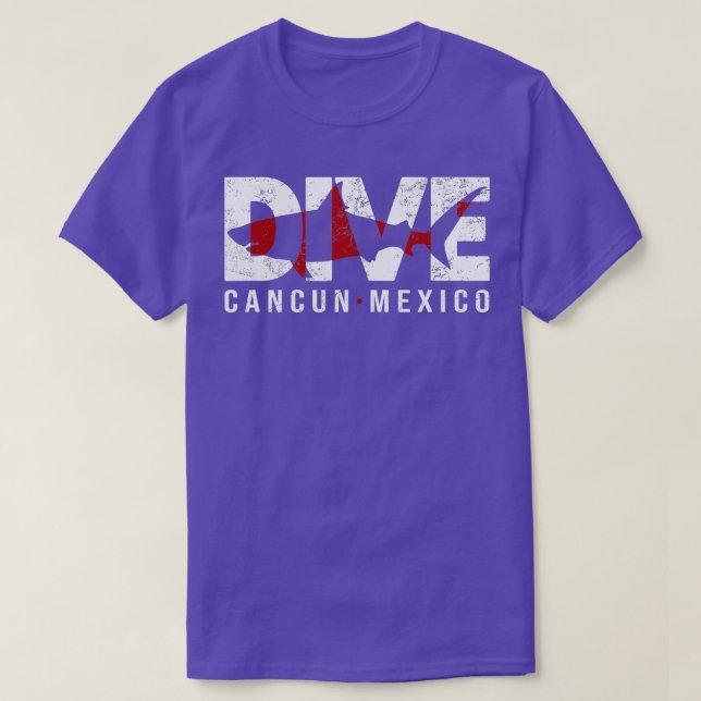 DIVE Cancun Mexico SCUBA DIVING Diver  T-Shirt (Design Front)