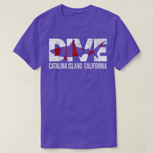 DIVE Catalina Island California SCUBA DIVING Diver T-Shirt (Design Front)