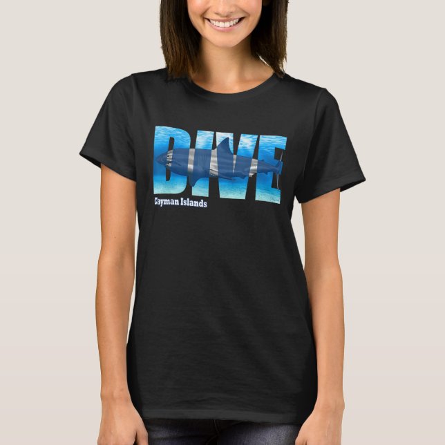DIVE Cayman Islands SCUBA Diving Snorkeling T-Shirt (Front)