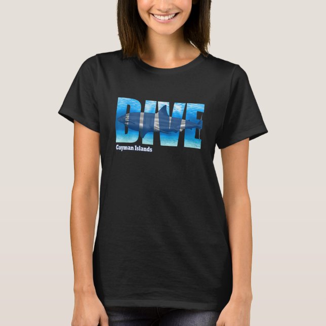 DIVE Cayman Islands SCUBA Diving Snorkelling T-Shirt (Front)