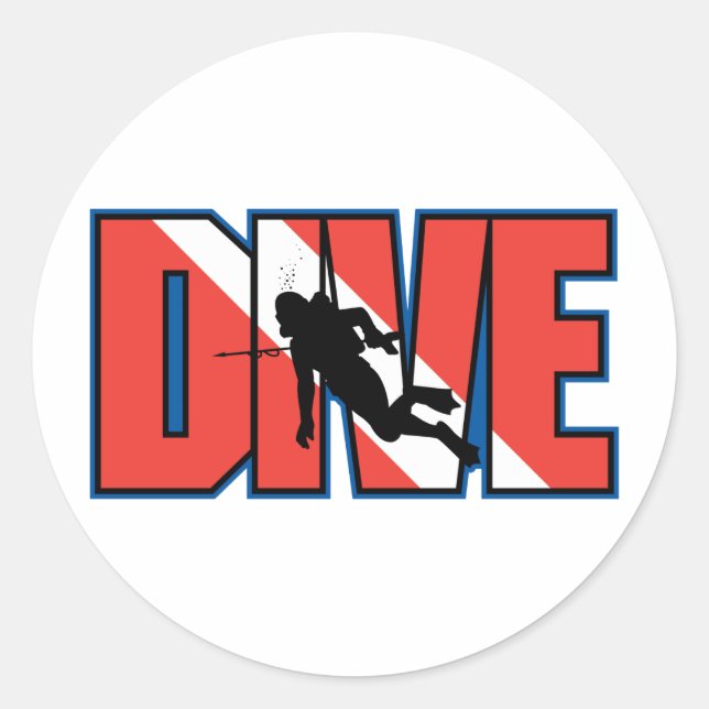 Dive Classic Round Sticker (Front)