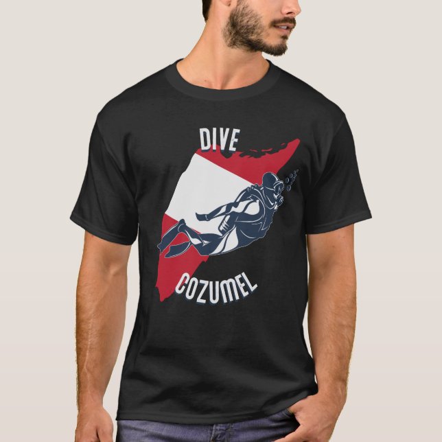 Dive Cozumel Caribbean Island Scuba Diving Cozumel T-Shirt (Front)