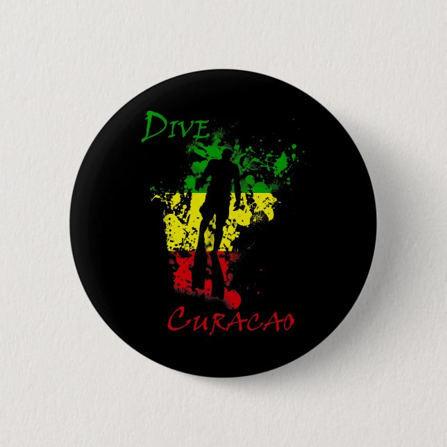 Dive Curacao  6 Cm Round Badge (Front)