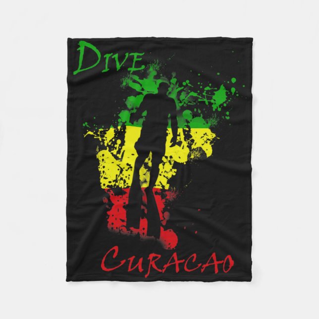 Dive Curacao  Fleece Blanket (Front)