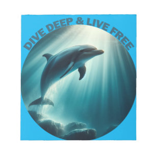 Dive Deep Live Free Dolphin  Notepad