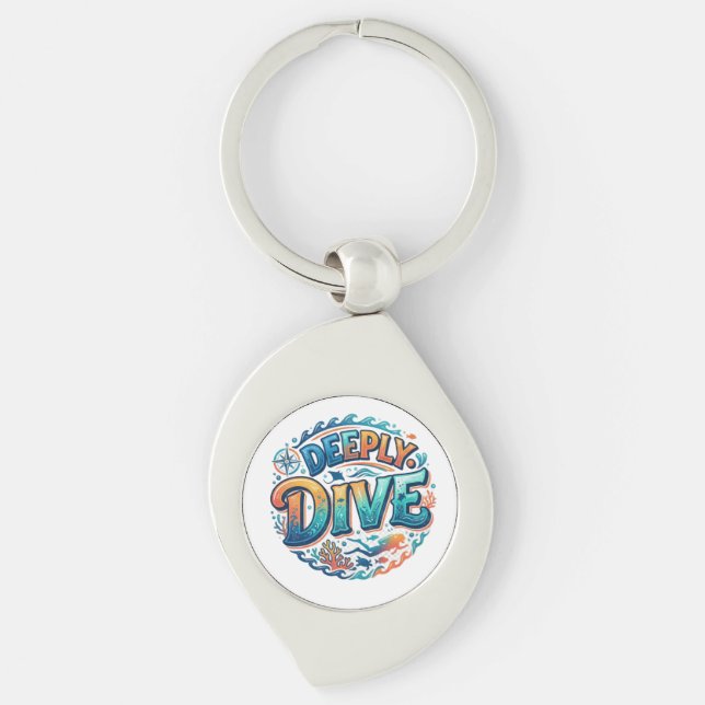Dive Deeply – Ocean Adventure T-Shirt Key Ring (Front)