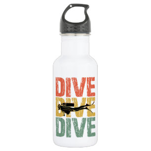 Dive Dive Dive - Scuba Diver Underwater Diving 532 Ml Water Bottle