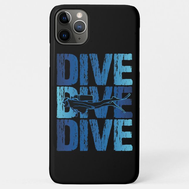 Dive Dive Dive - Scuba Diver Underwater Diving Case-Mate iPhone Case (Back)
