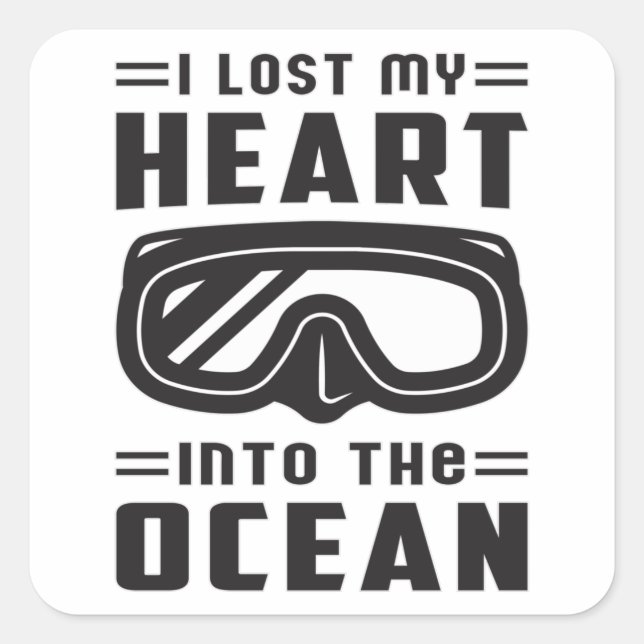 Dive Diving Sea Diver Scuba Diving Funny Gift Idea Square Sticker (Front)