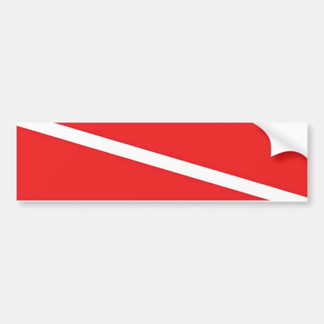 Dive Flag Bumper Sticker (Front)