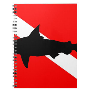 Dive Flag Hammerhead Shark II Notebook
