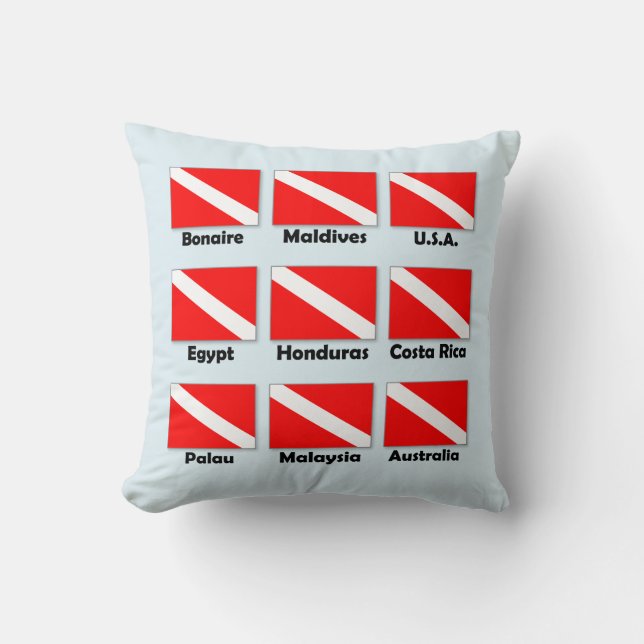 Dive Flags of the World Cushion (Front)