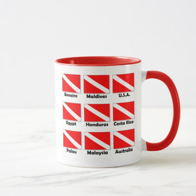 Dive Flags of the World Mug (Right)