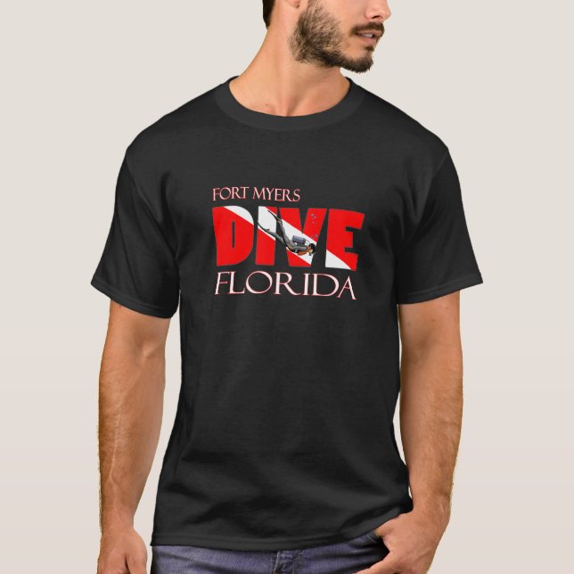 Dive Fort Myers Florida Scuba Diving Snorkelling T-Shirt (Front)