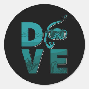 Dive Freediving Diving Apnoe Diver Freediver Classic Round Sticker