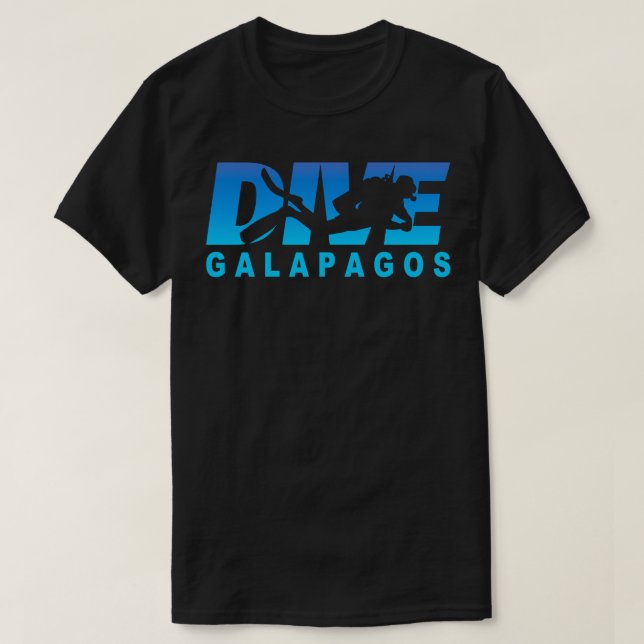 Dive Galapagos, Scuba Diving in the Galapagos Isla T-Shirt (Design Front)