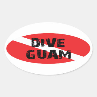 Dive Guam Oval Sticker