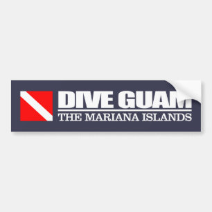 Dive Guam (sq) Bumper Sticker