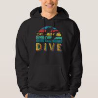 Dive Hammerhead Shark Retro Vintage 70s Scuba Divi