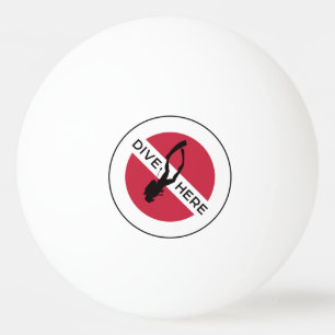 Dive Here Ping Pong Ball