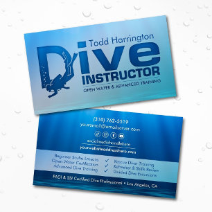 Dive Instructor - Scuba coach  Business Card