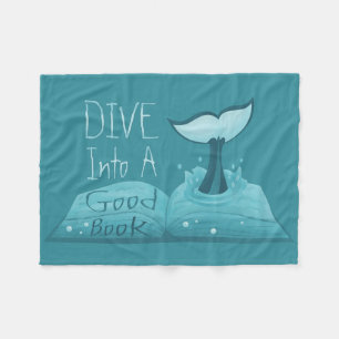 Dive into a Good Book Fleece Blanket