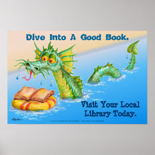Dive Into A Good Book. Poster