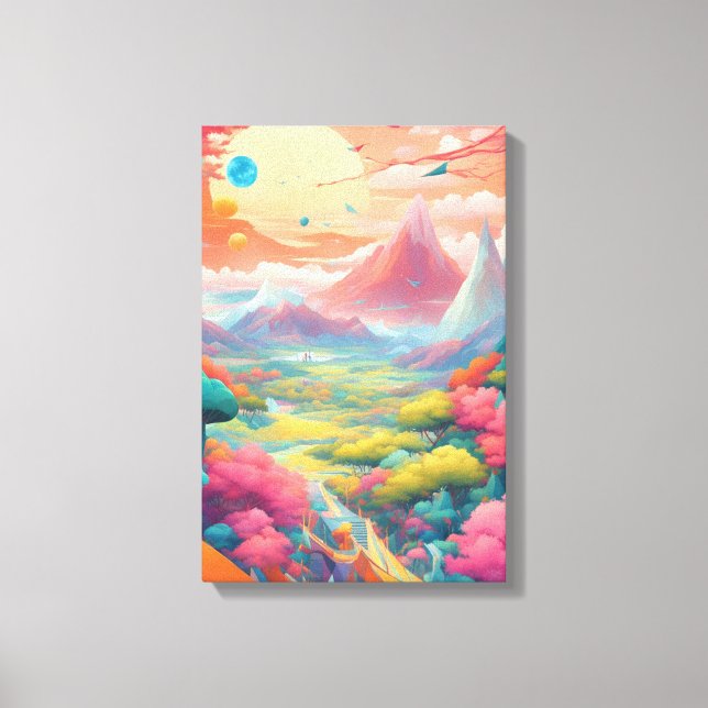 Dive into a World of Surreal Abstract Art Canvas Print (Front)